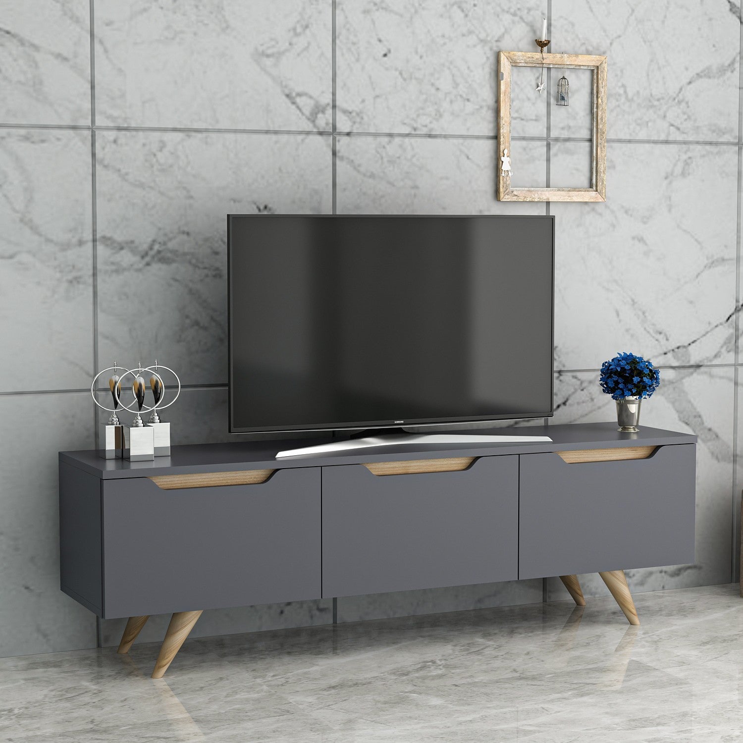 Meuble TV Prag - Anthracite