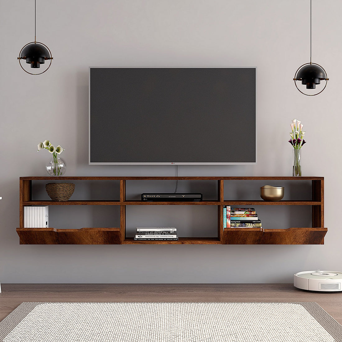 Unité de télévision Denoya 2 TV Unit - Baroque Walnut
