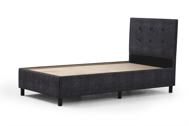 Base de lit double et tête de lit Hira 150 x 200 - Anthracite