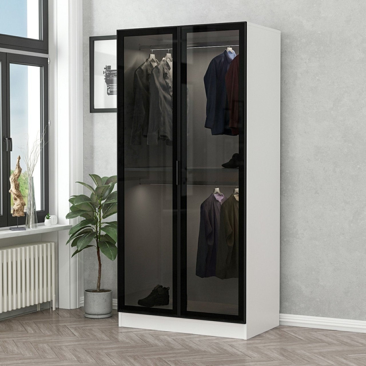 Armoire Kale Glass Black - 210