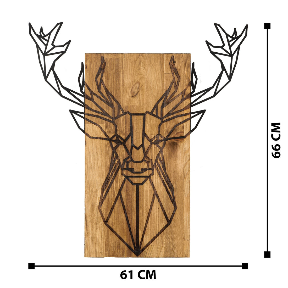 Accessoire mural en bois décoratif Deer