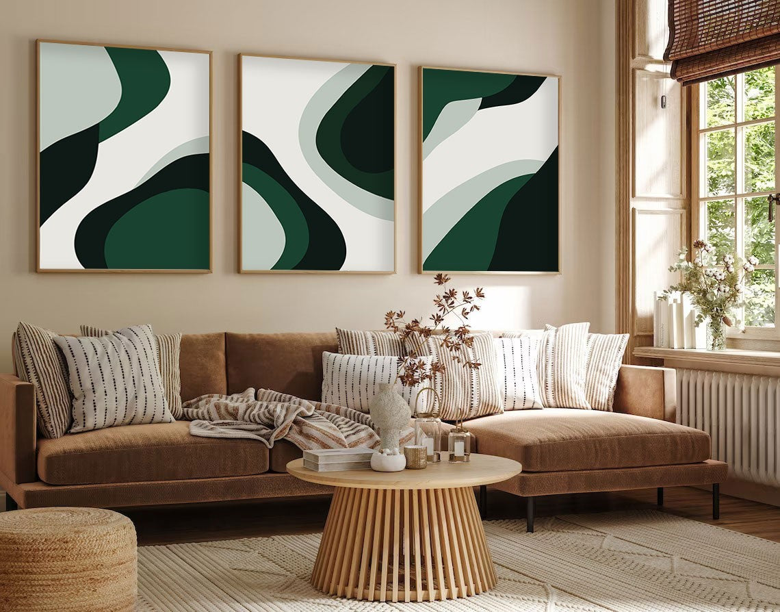 Peinture MDF encadrée décorative (3 pièces) Huhu204 - 30 x 40