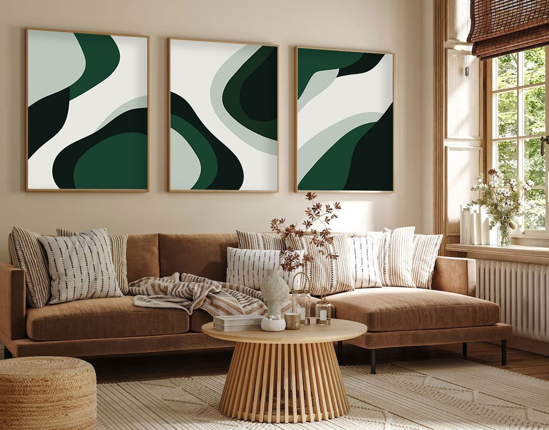 Peinture MDF encadrée décorative (3 pièces) Huhu204 - 30 x 40