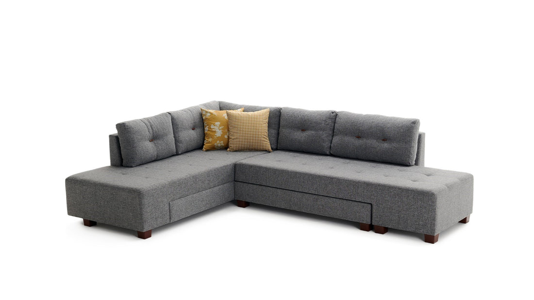 Canapé d'angle Manama Corner Sofa Bed Left - Grey