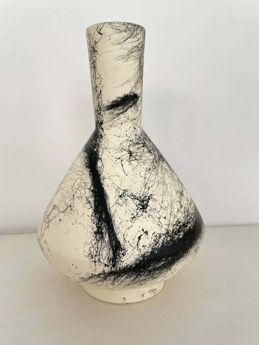 Royal noir blanc vase