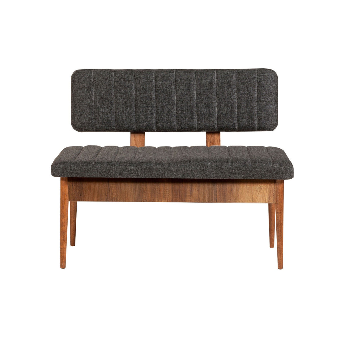 Table à manger et jeu de chaises extensible (5 pièces) Vina Walnut Anthracite