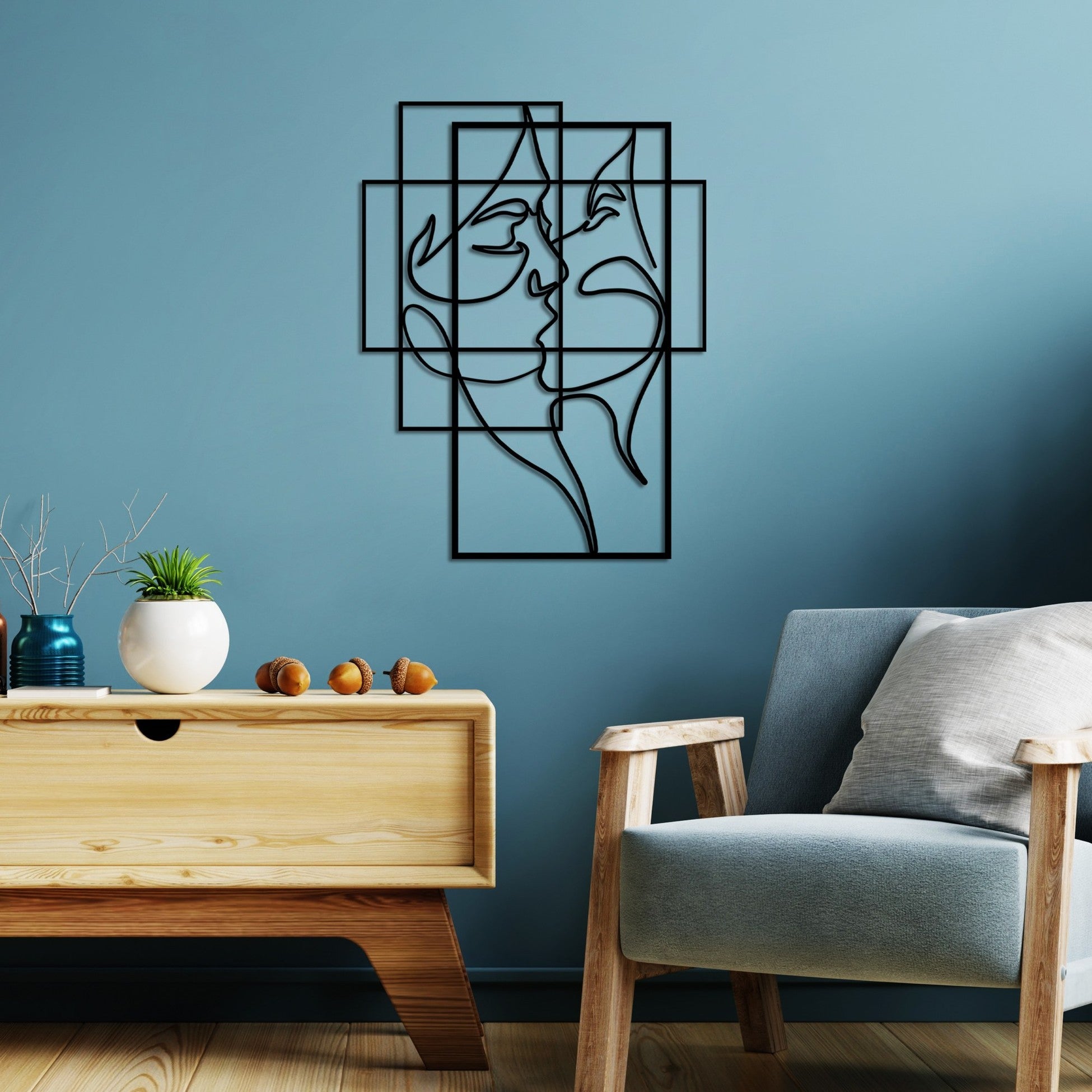 Accessoire mural en métal décoratif Love - L