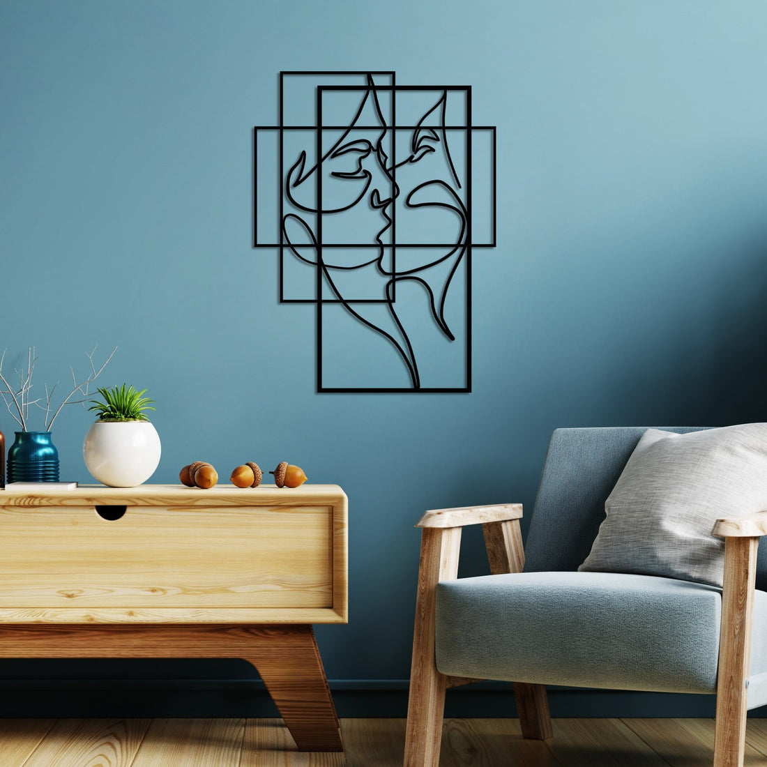 Accessoire mural en métal décoratif Love - L