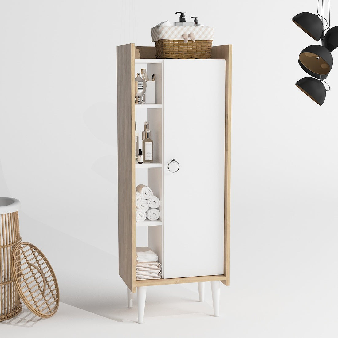 Armoire polyvalente Lagomood Ruby - Oak, White