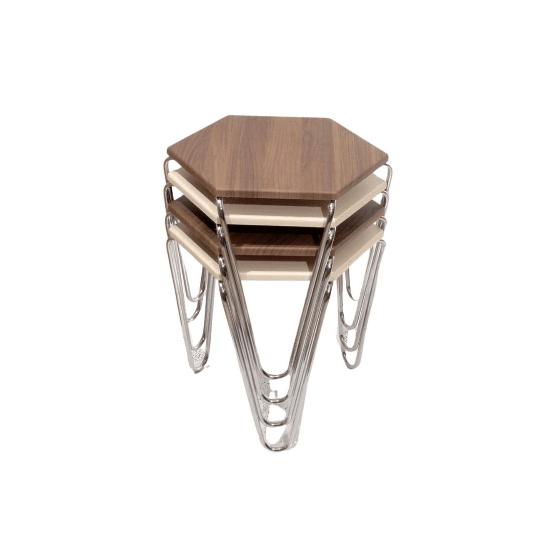 Table Gigognes Piramit en Bois Crème