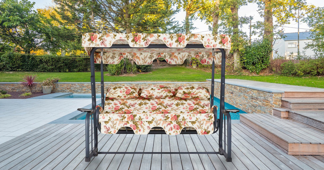 Chaise swing triple jardin Vitis 4 - Multicolor