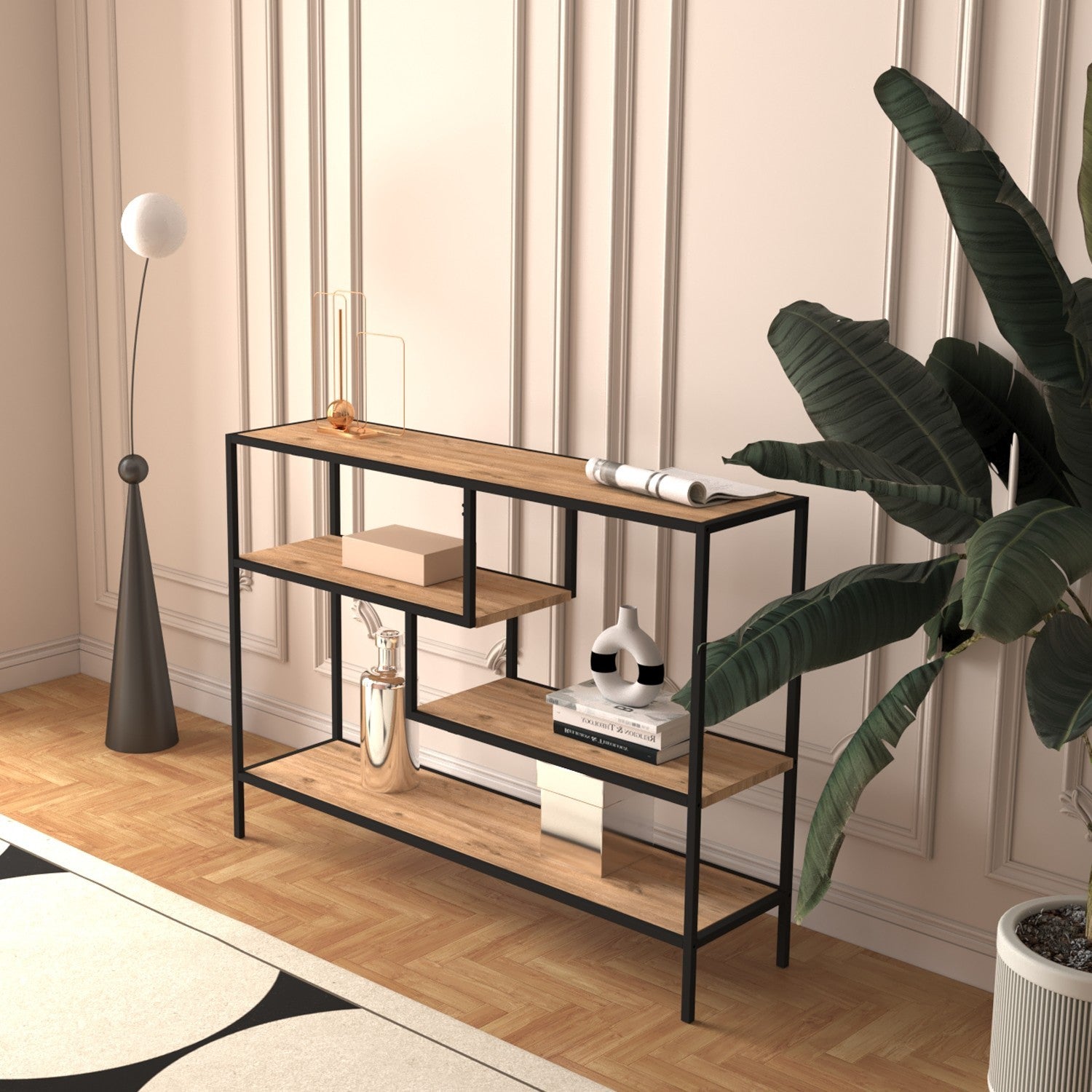 Buffet Hernes - Black, Oak