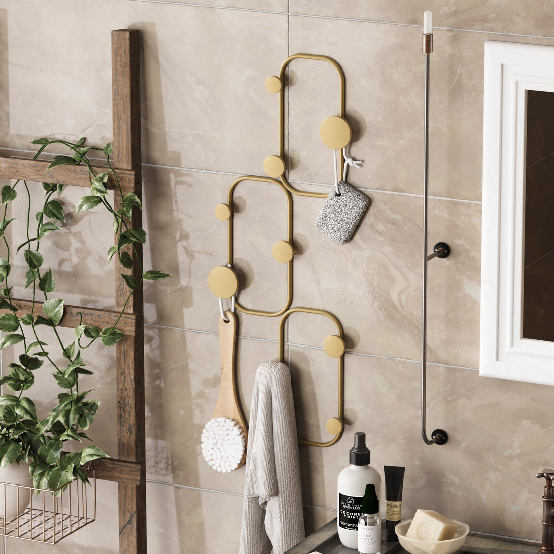 Crochet mural en métal Lizzard-A