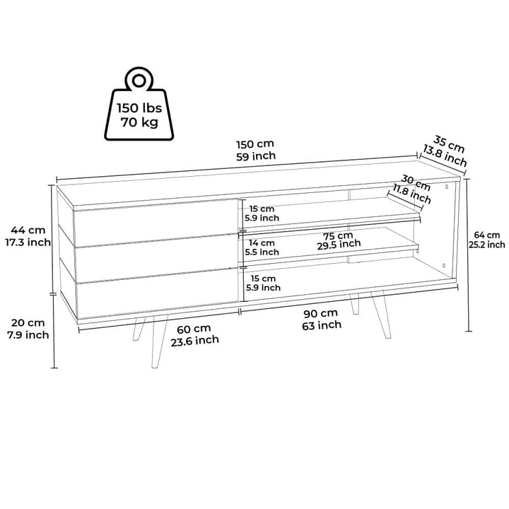 Termini Meuble Tv blanc