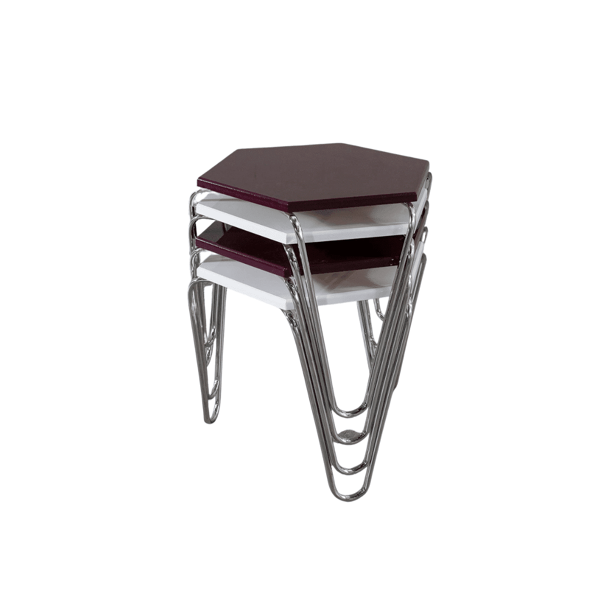 Piramit Table Gigognes Bordeaux Blanc