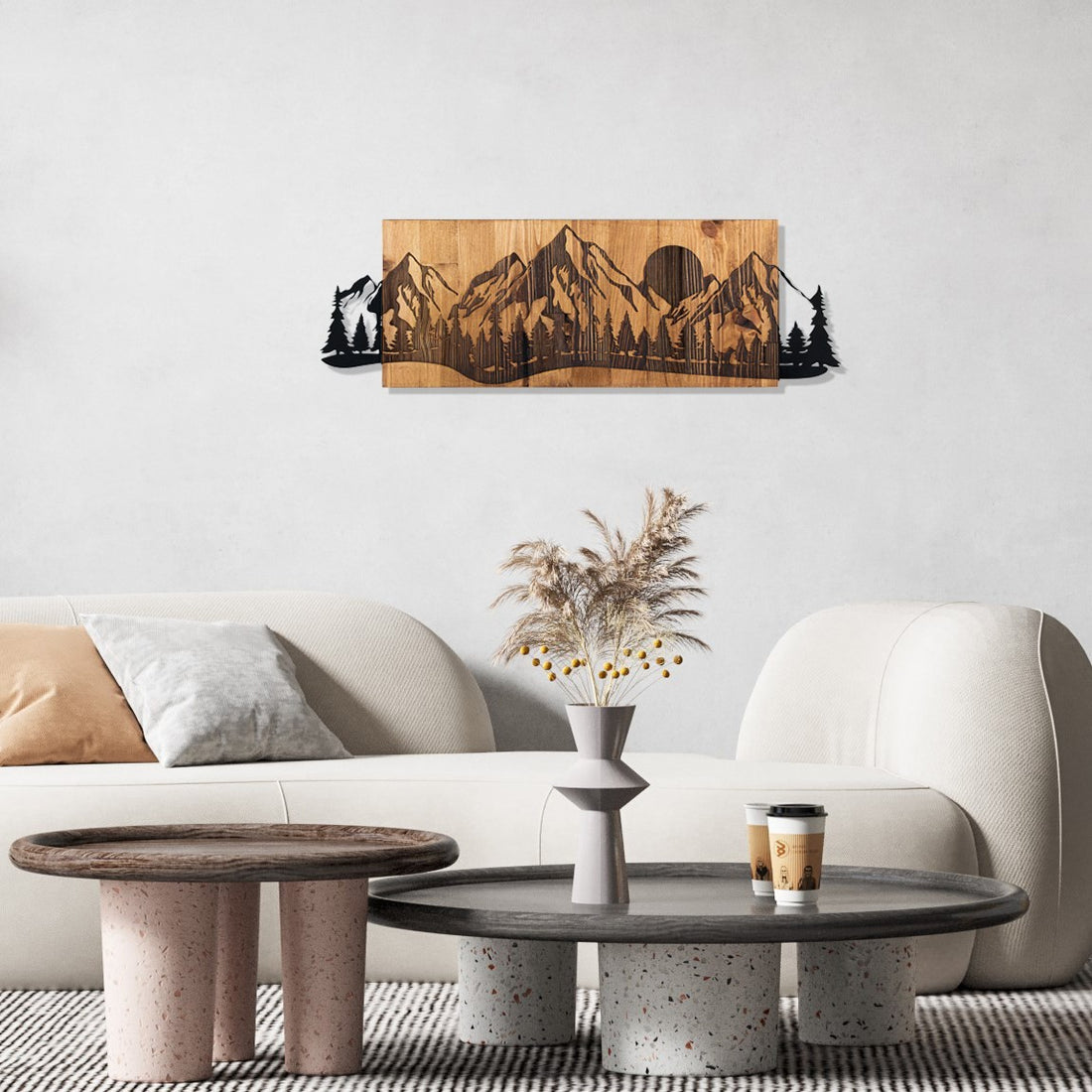 Accessoire mural en bois décoratif Sundown