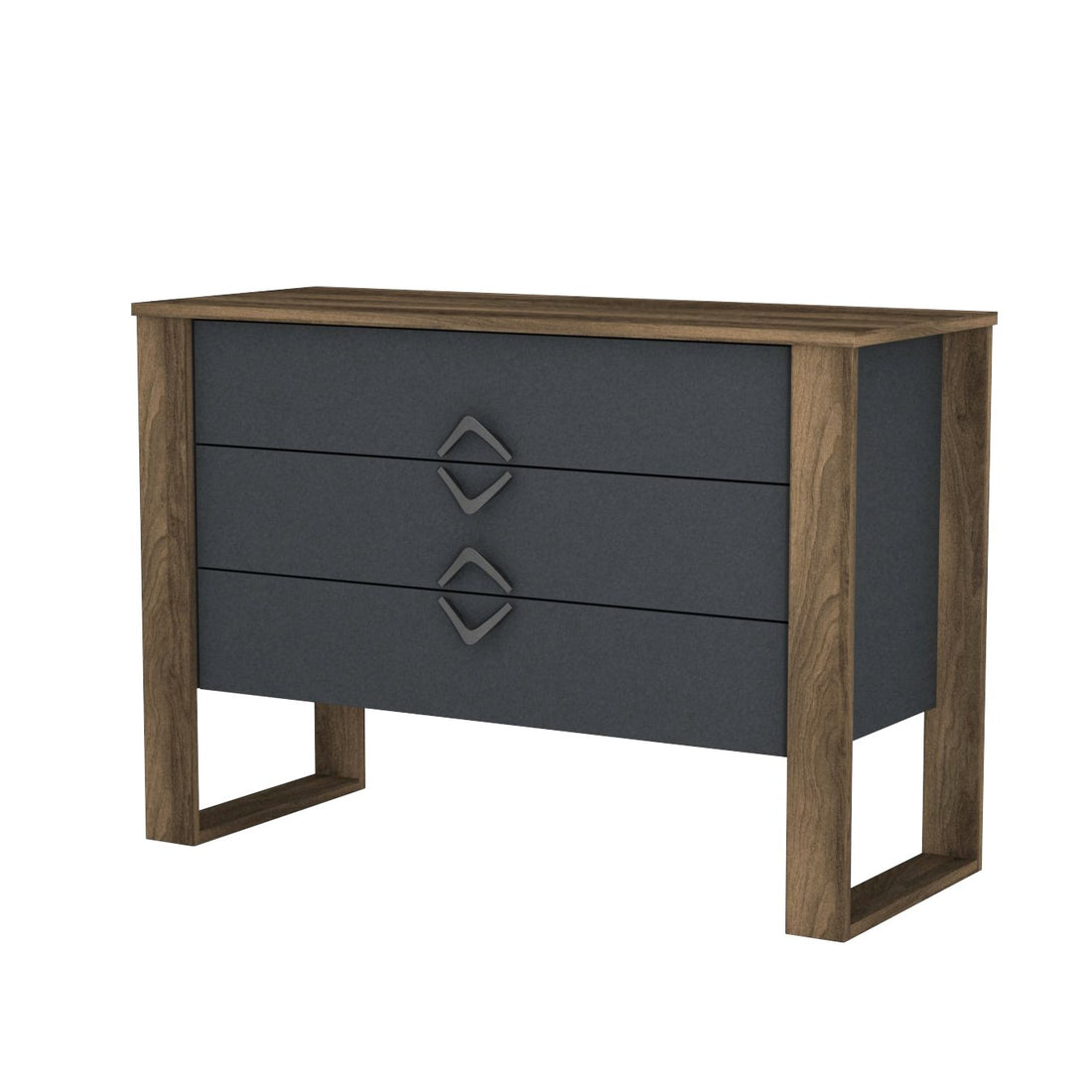 La commode Bumerang - Walnut, Anthracite
