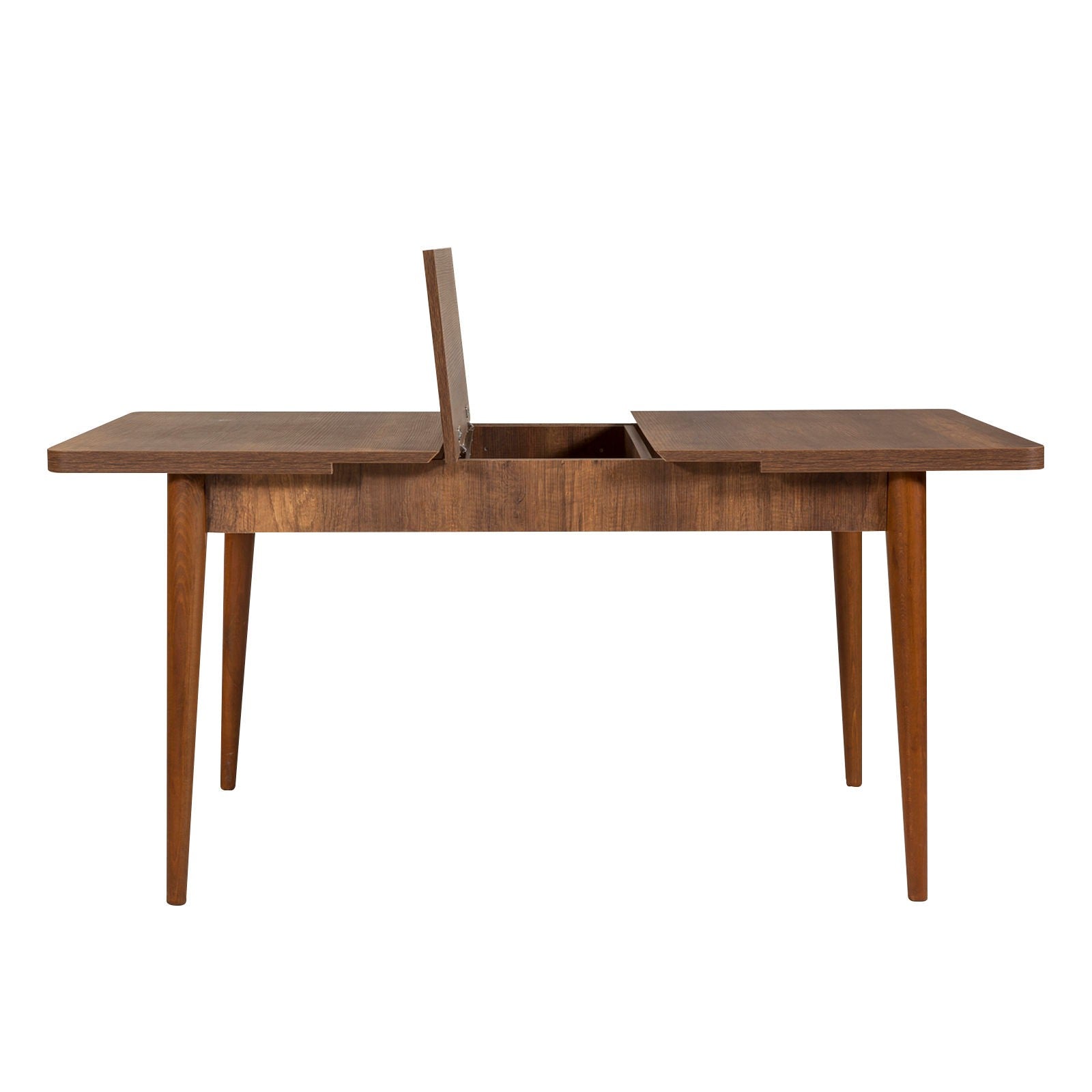 Table à manger et jeu de chaises extensible (5 pièces) Vina Walnut Anthracite