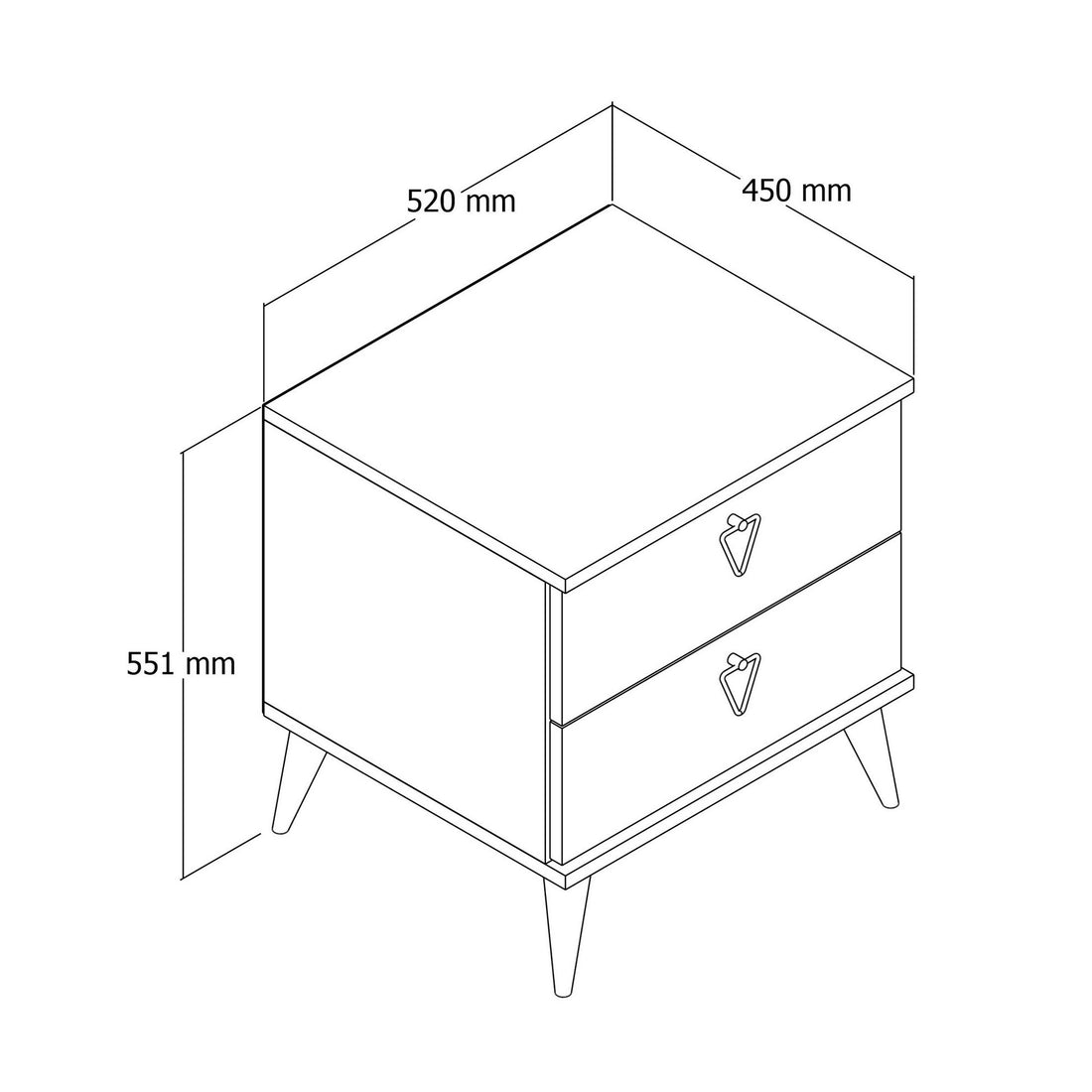 La table de nuit Versa-Ce 3632