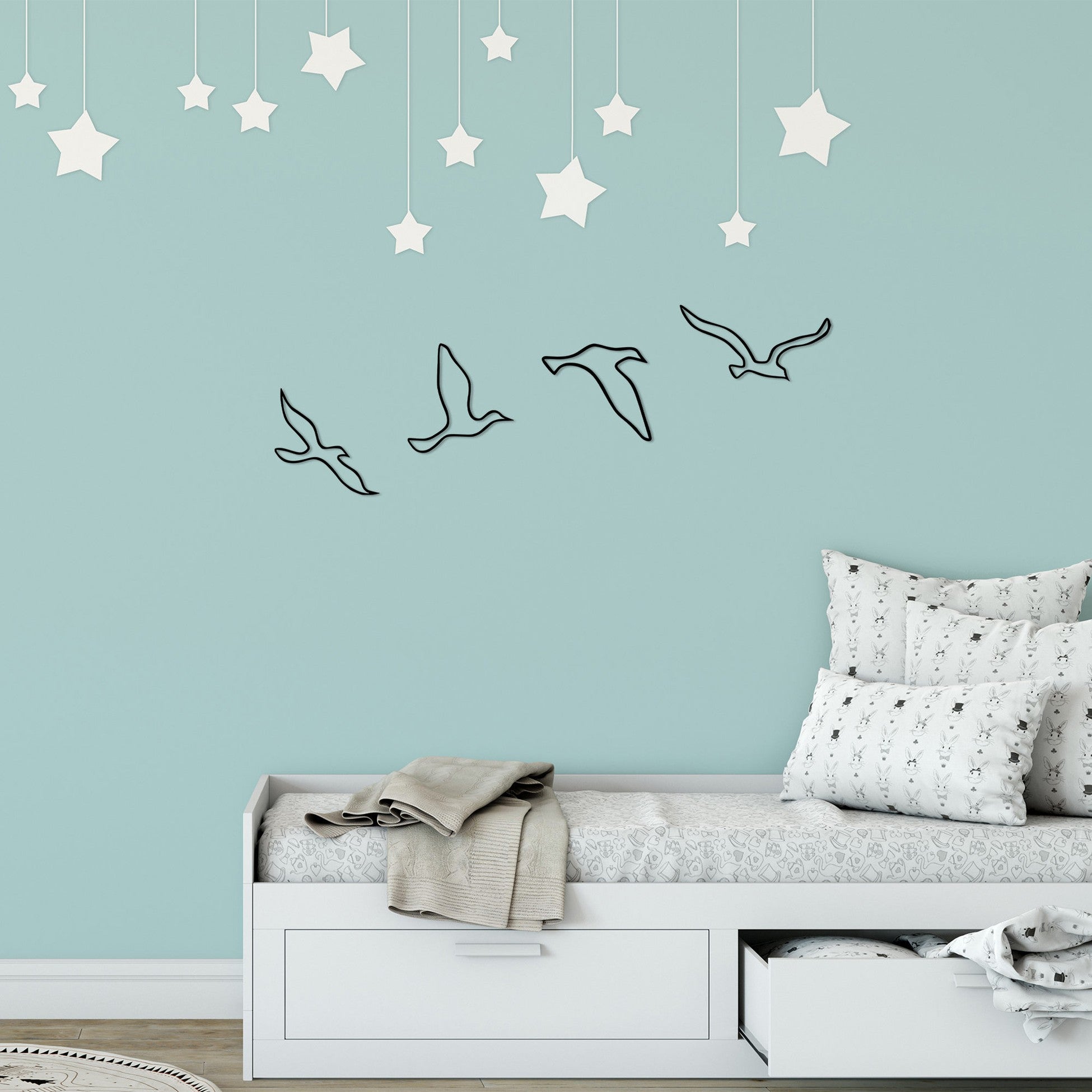 Accessoire mural en métal décoratif Birds - 486