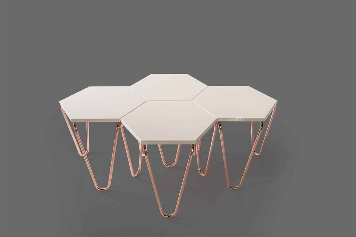 Piramit Table Gigognes Blanc