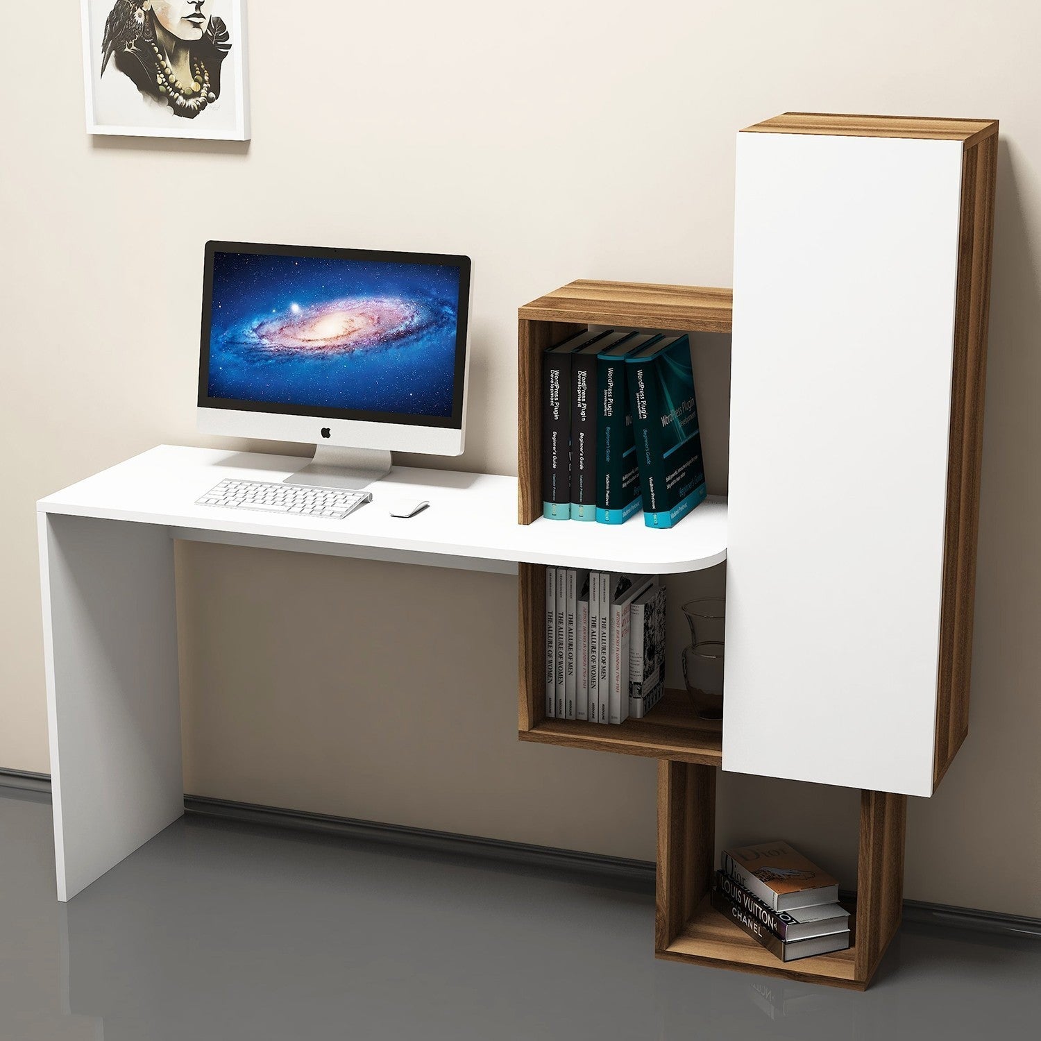 Bureau d'étude Açelya - Walnut, White