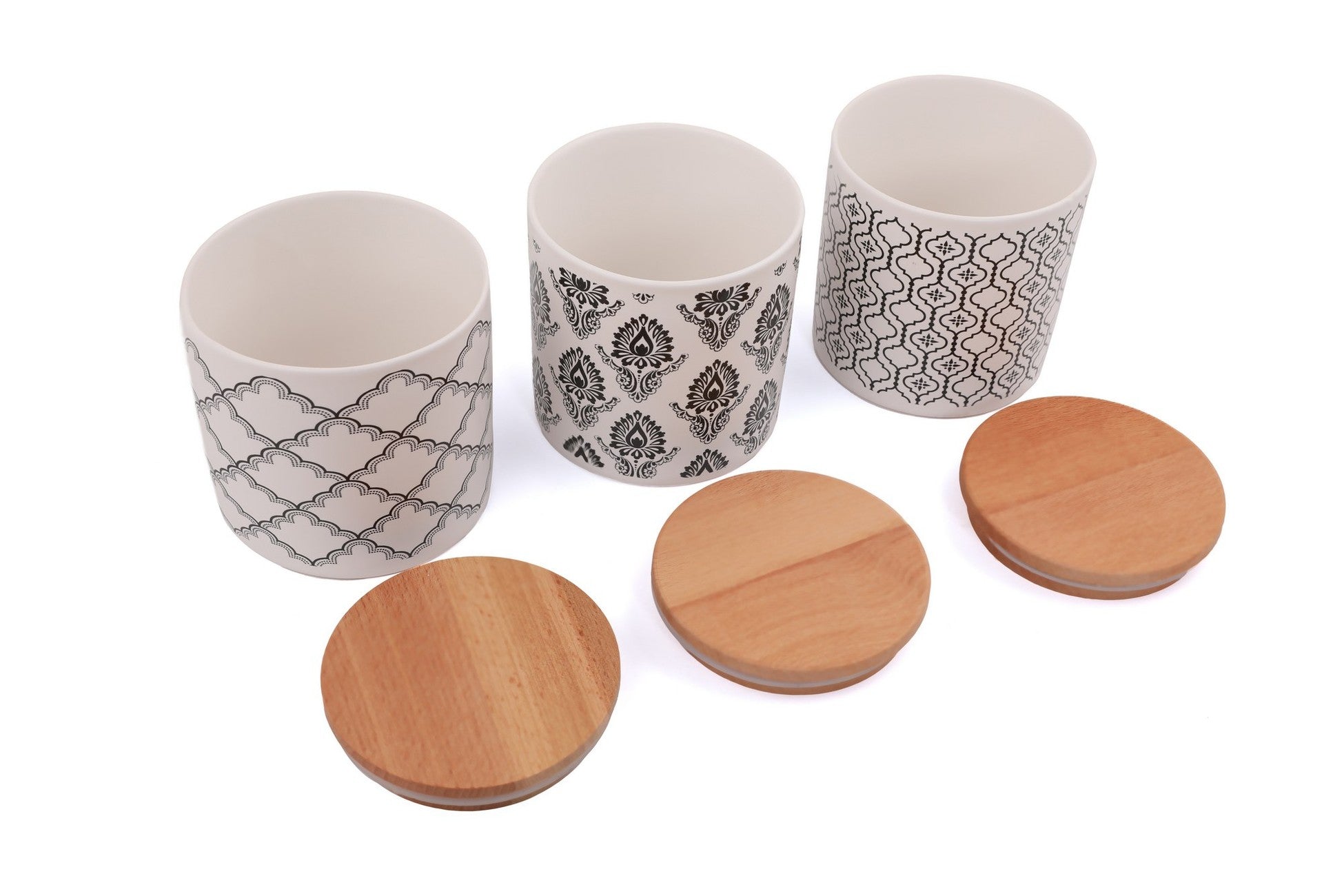 Ceramic Storage Box Set (6 Pieces) Ares Storage Box 12 cm 3 Pieces