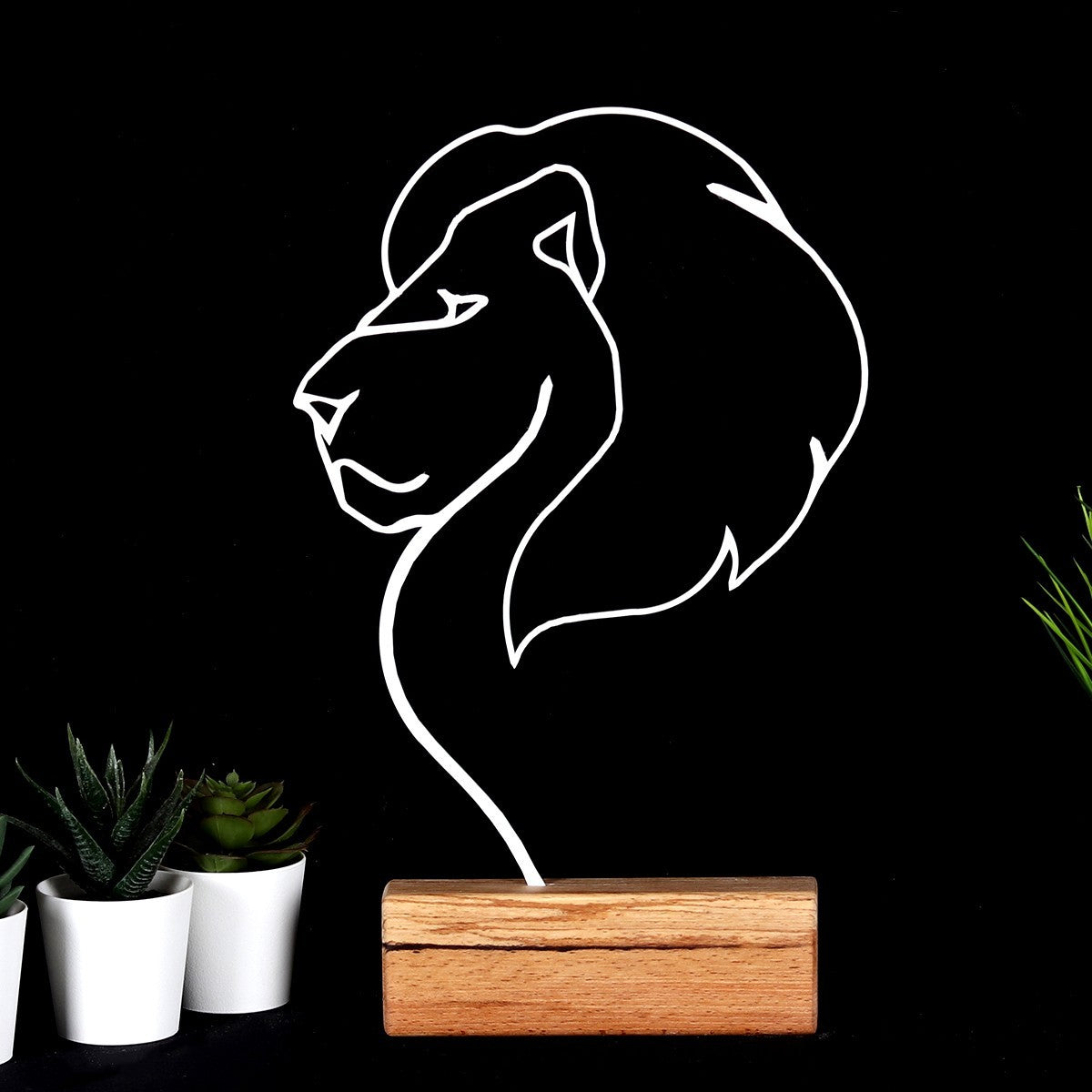 Objet décoratif Lion - White