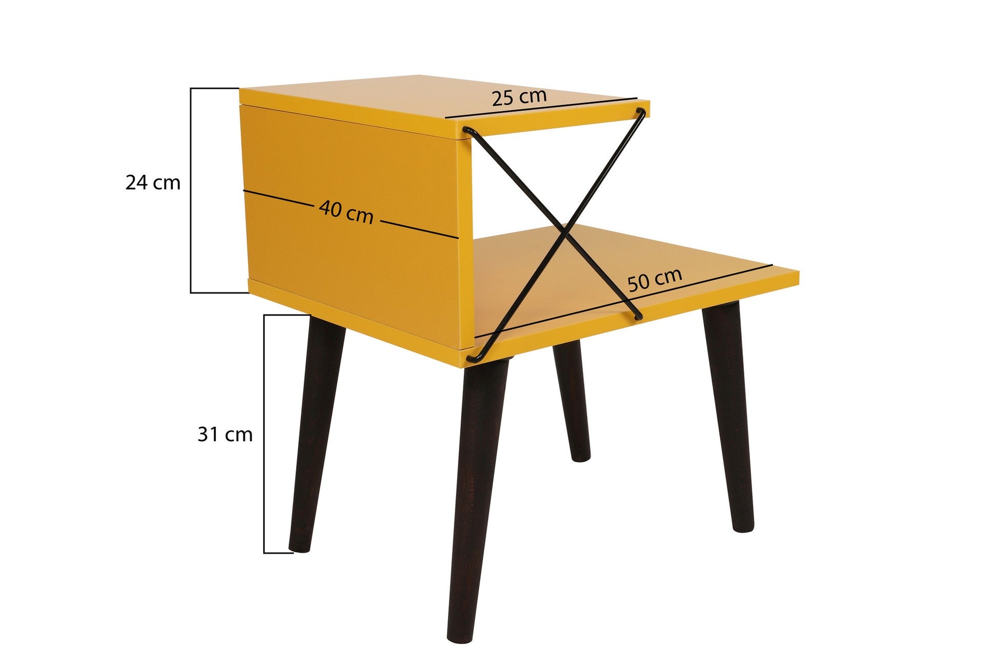 Table de chevet Cross - Yellow