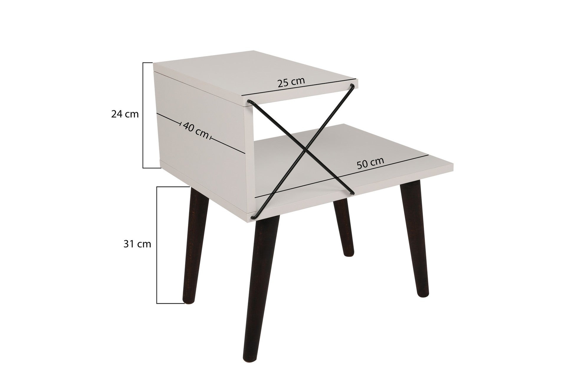 Table de chevet Cross - White