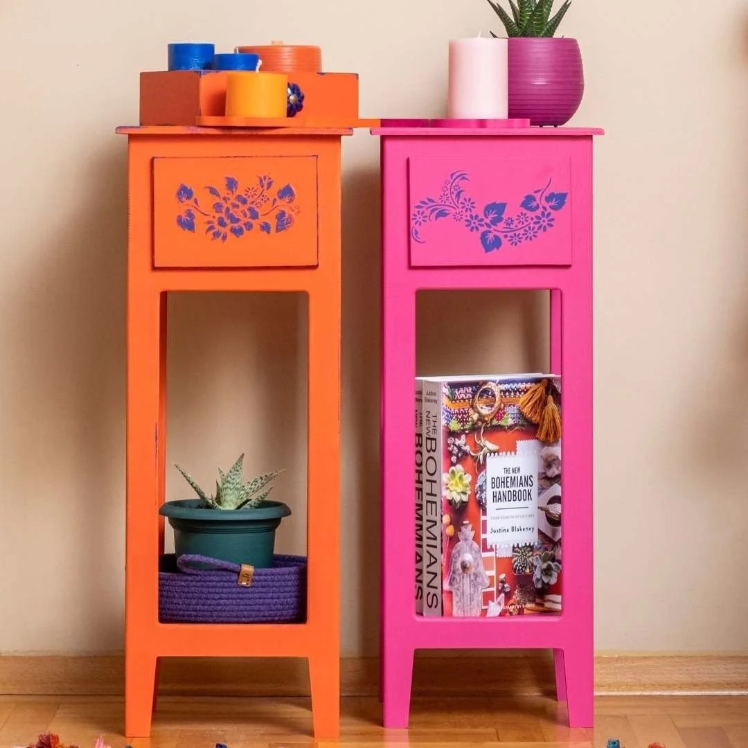 Bohemian Orange Mini Chest of Drawers