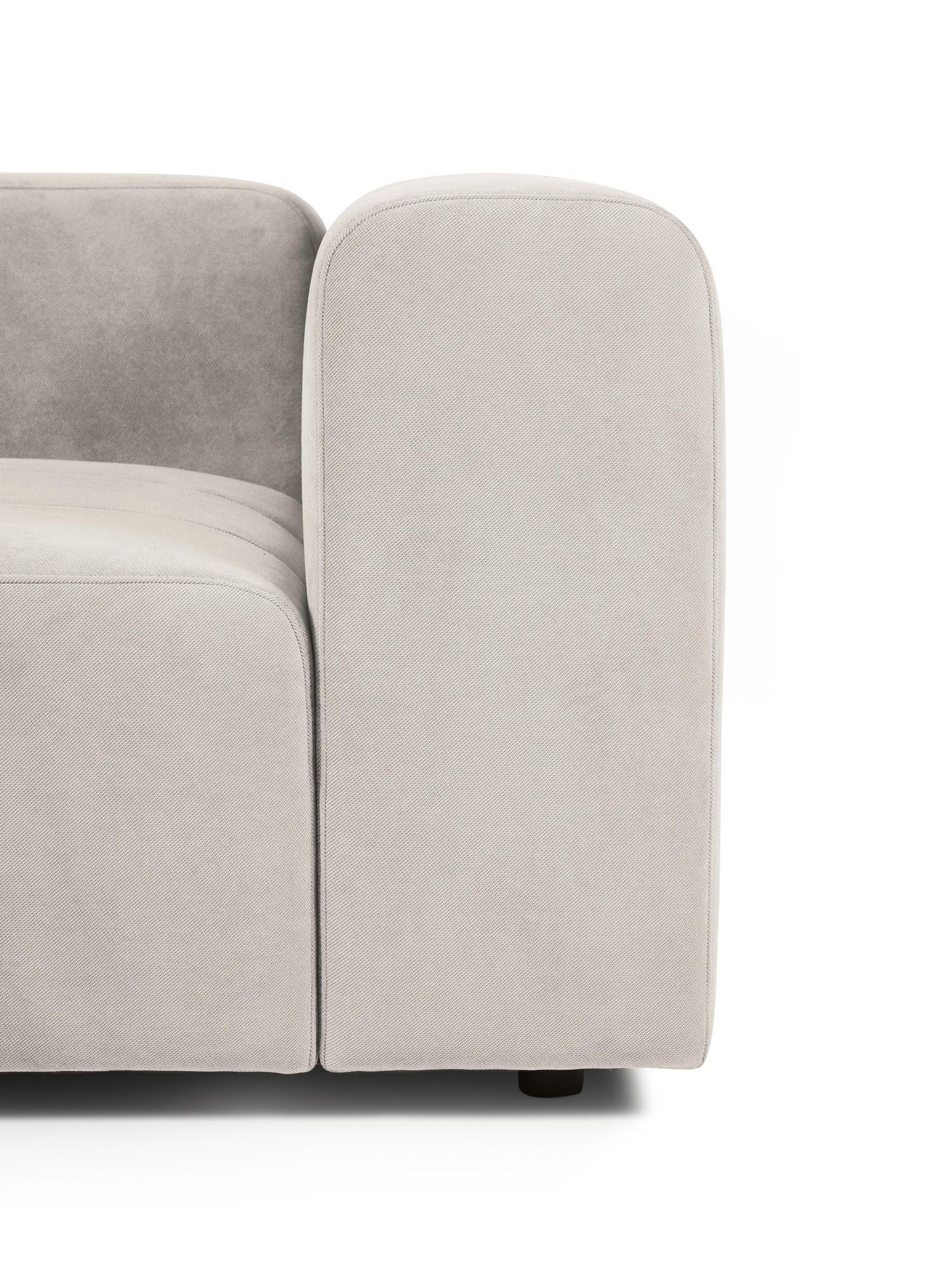 Canapé modulable 4 places en tissu avec pouf Pietro