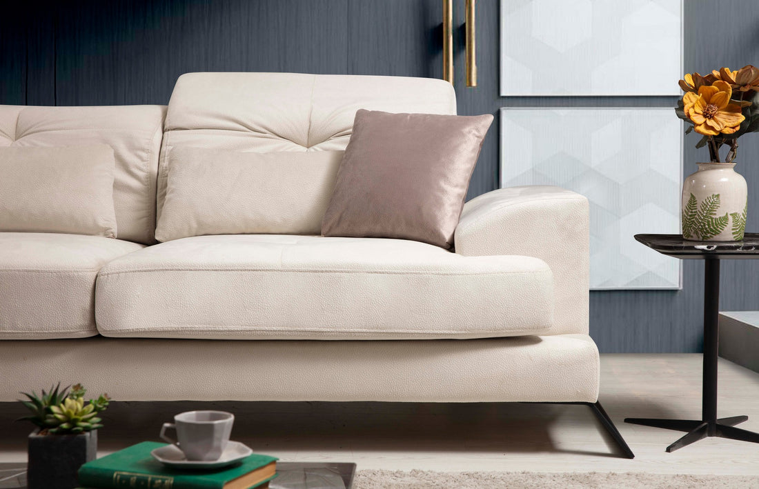 Canapé d'angle Frido Corner Right (L3+Chl) - Ecru