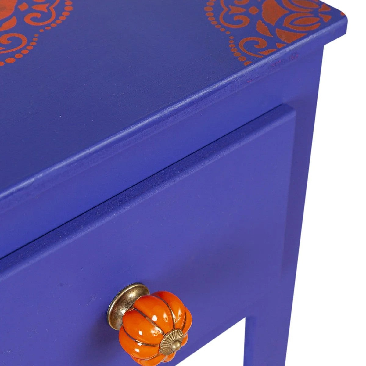 Miniature commode bohème ultramarine