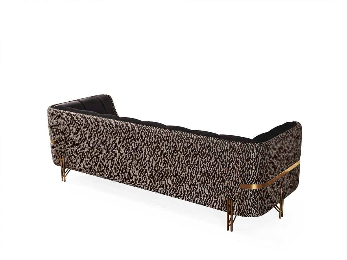 Calyon Canapé Noir 3 Places