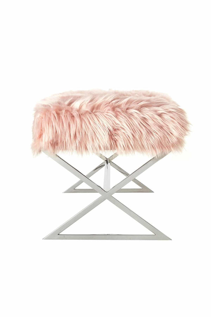 Luxury peluche poudre argent banc