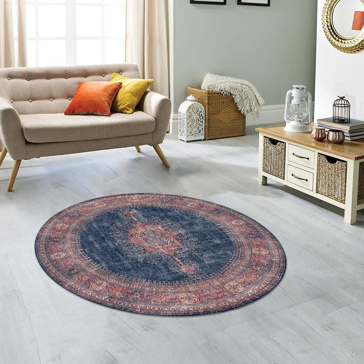 Tapis (150 cm) Blues Chenille - Dark Blue AL 26