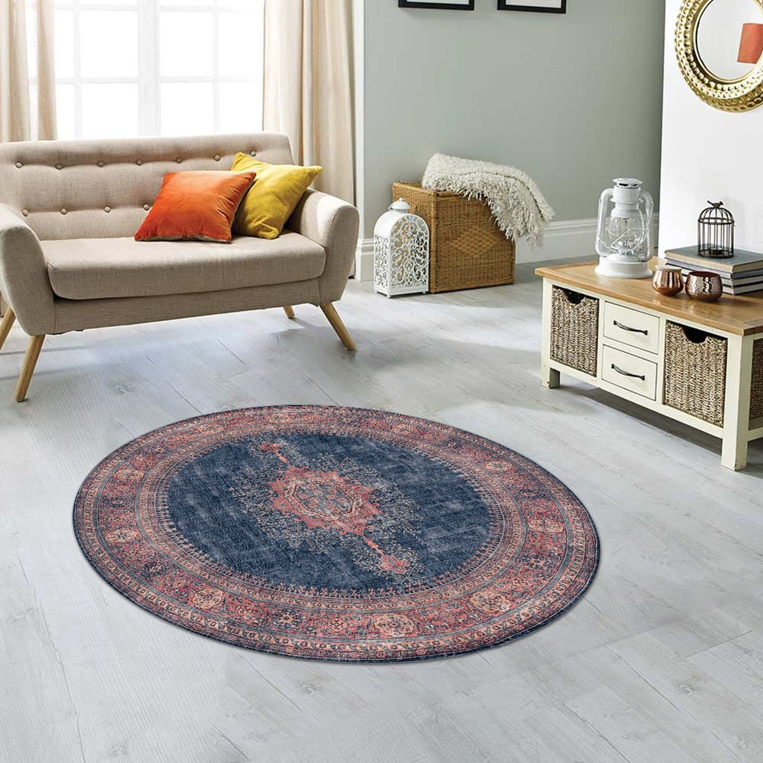 Tapis (150 cm) Blues Chenille - Dark Blue AL 26