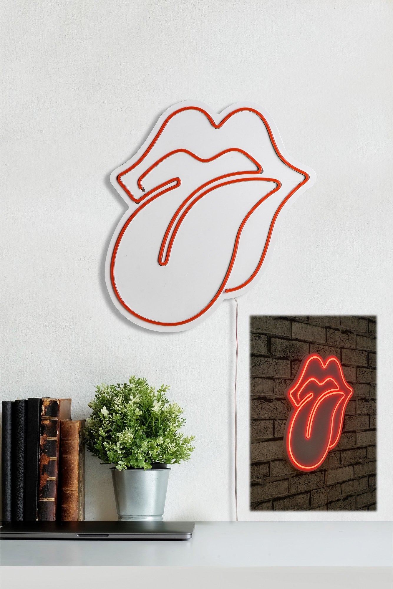 Éclairage LED en plastique décoratif The Rolling Stones - Red