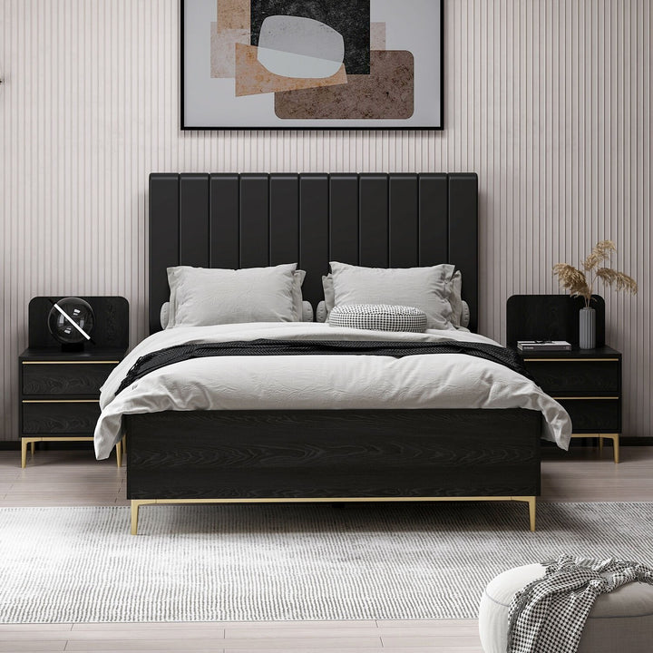Base de lit double et tête de lit Elevate 160 x 200 - Black