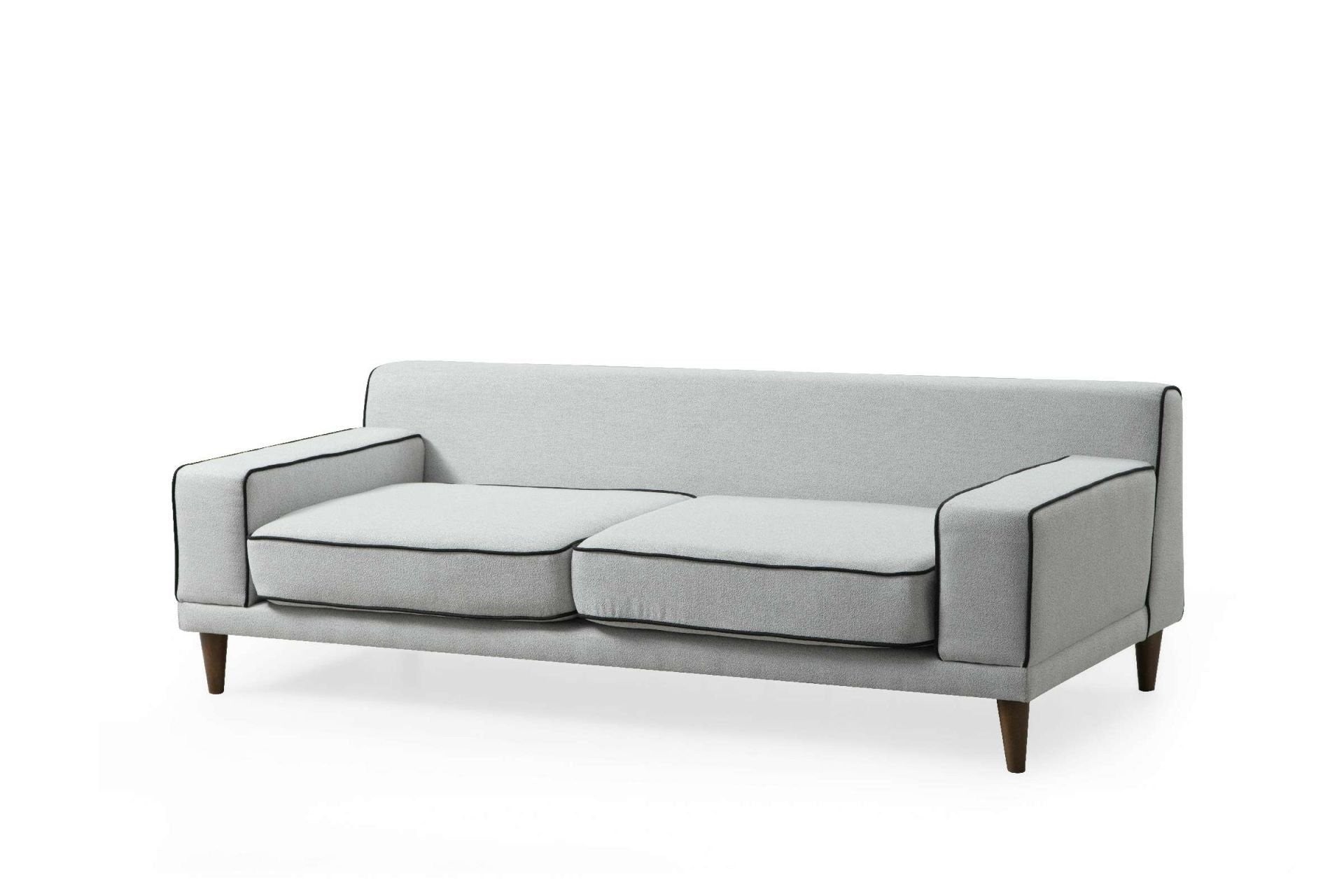 Canapé à 3 places Noir 3 - Ares White