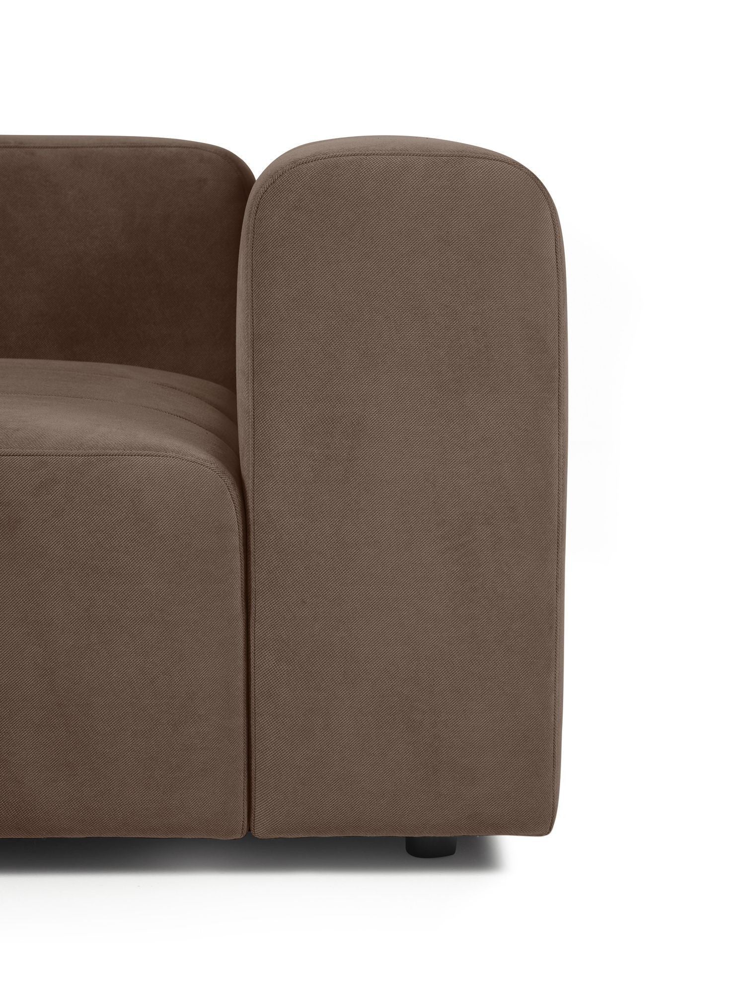 Canapé modulable 4 places en tissu avec pouf Pietro