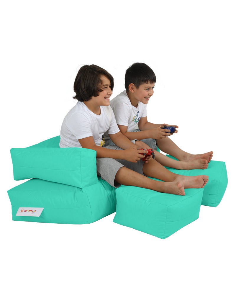 Pouf de jardin Kids Double Seat Pouf - Turquoise