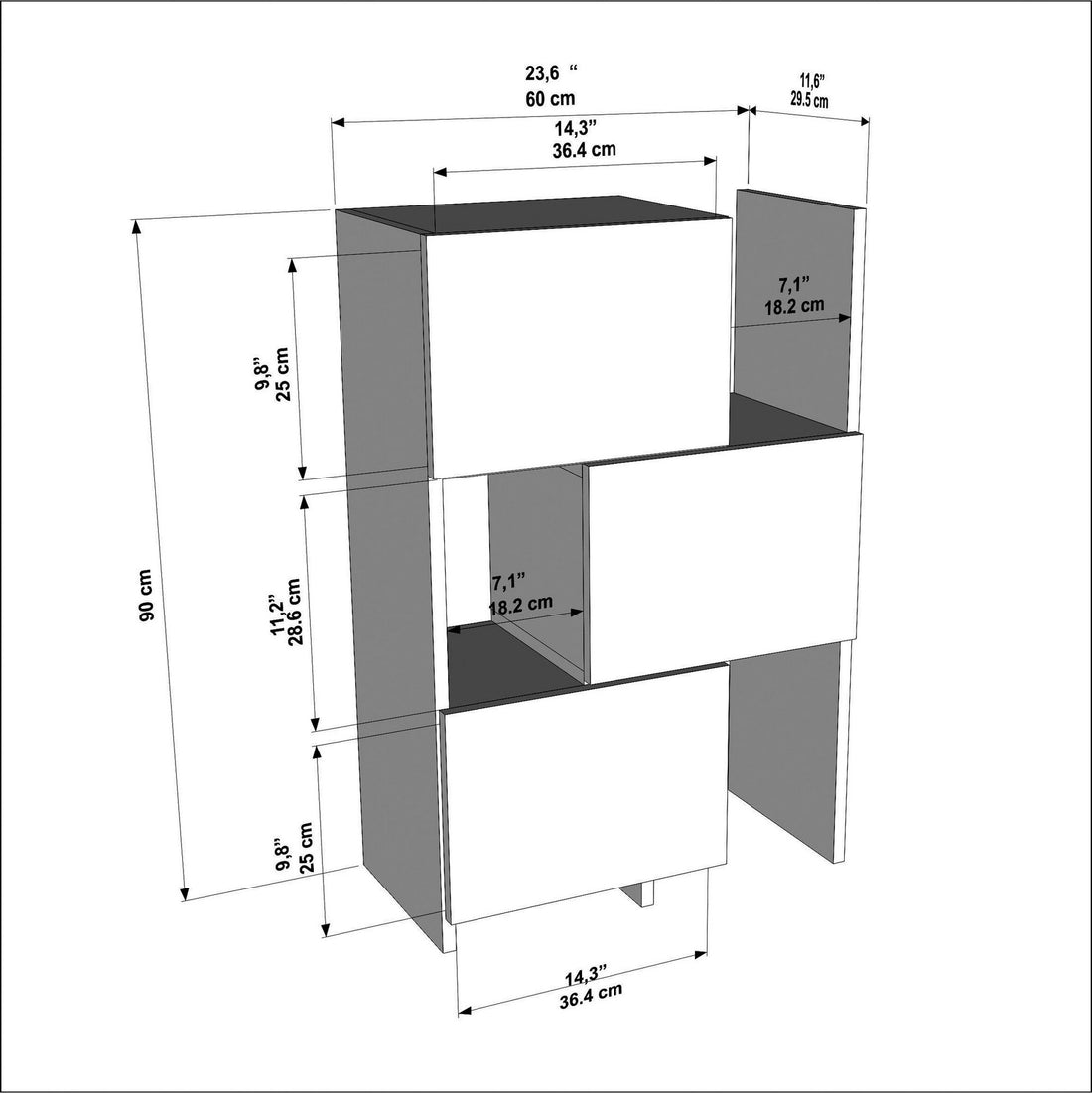 Armoire polyvalente Anna - White