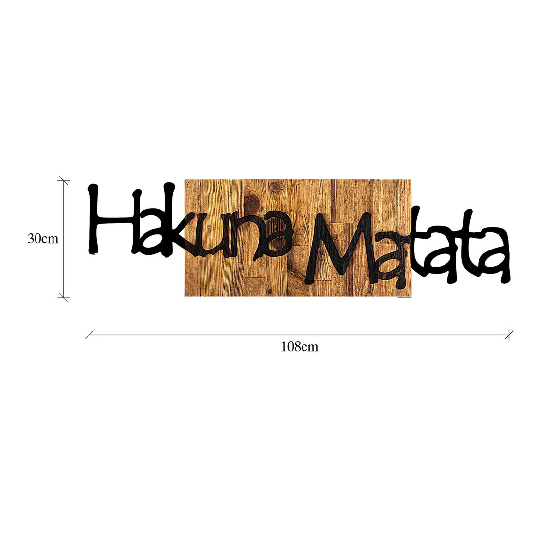 Accessoire mural en bois décoratif Hakuna Matata 4