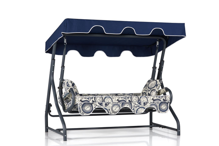 Chaise swing triple jardin Olea 6 - Multicolor