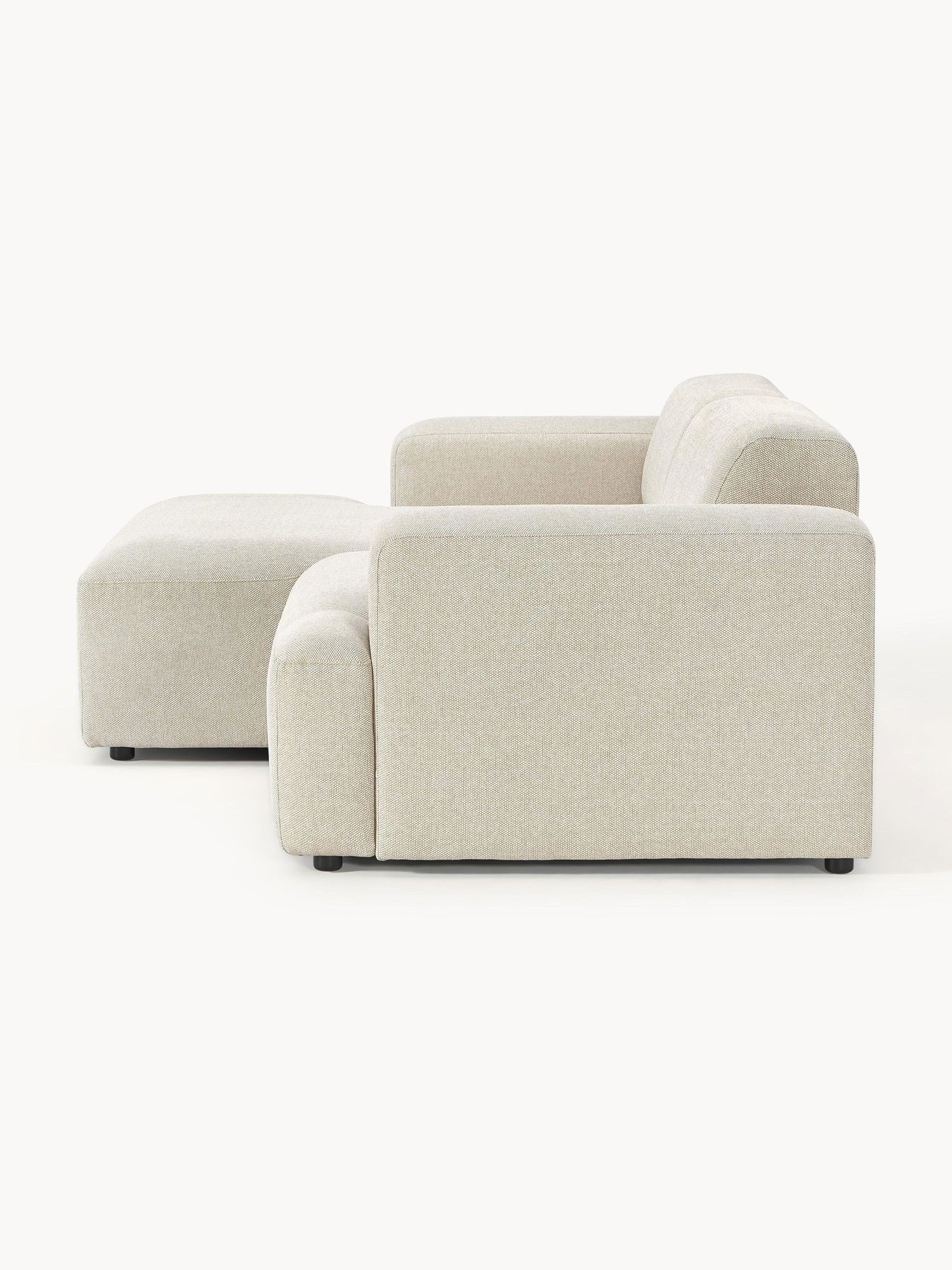 Canapé d'angle 3 places Molly Mini en tissu lin