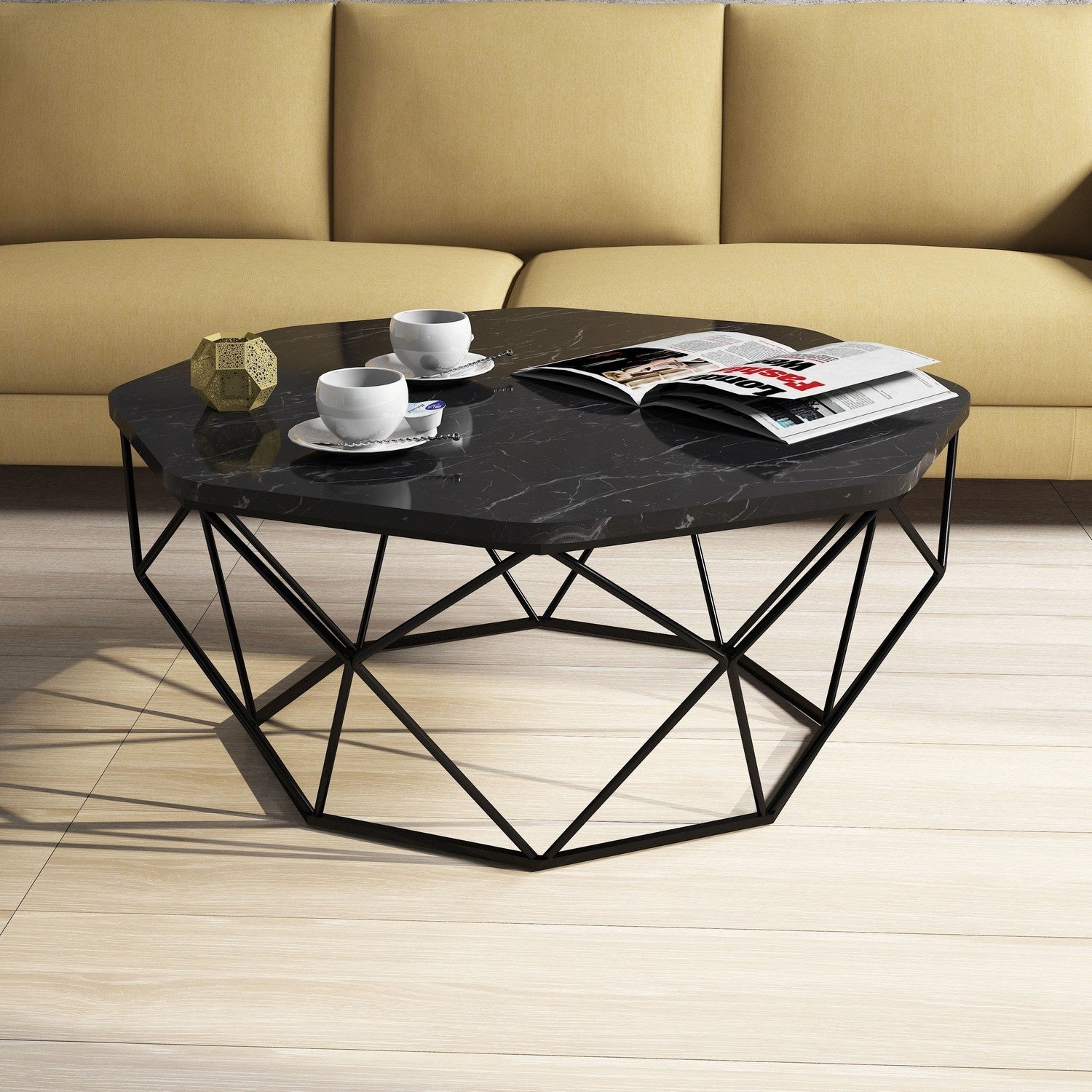 Table basse Diamond - Black Marble