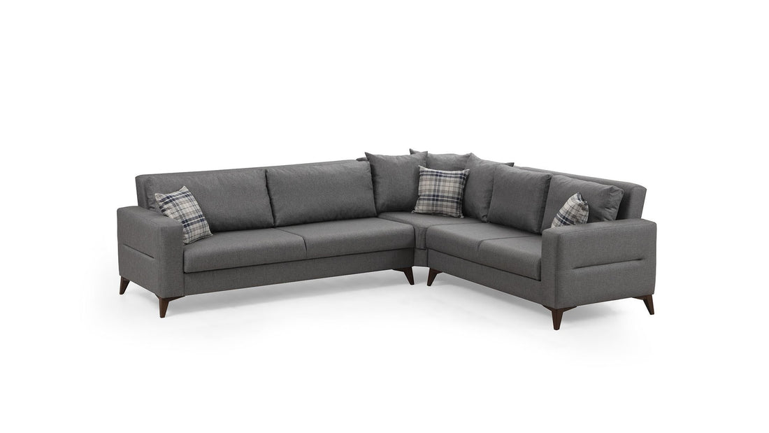 Canapé d'angle Kristal 3+Corner+2 - Dark Grey