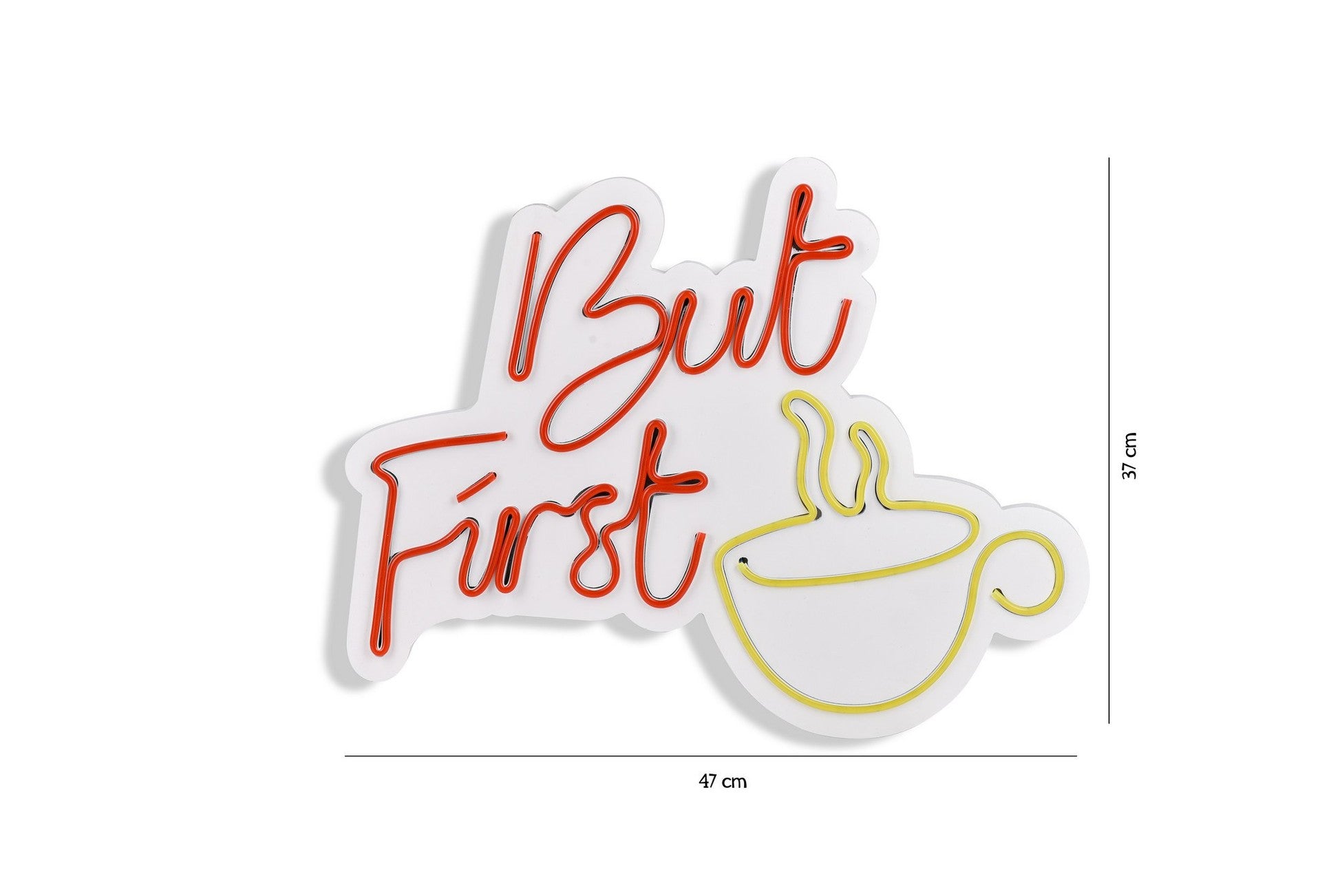 Éclairage LED en plastique décoratif But First Coffee - Red
Yellow